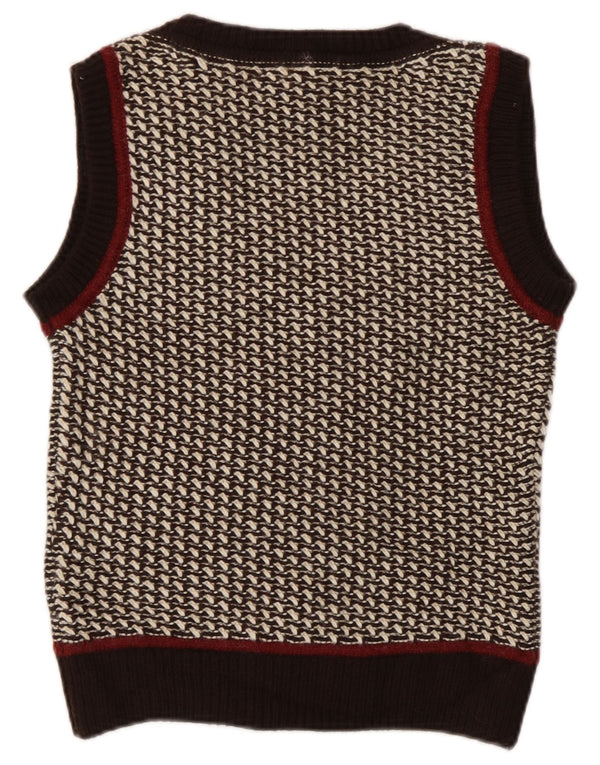 Damski podkoszulek Massimo Dutti z kamizelką UK 6 XS, brązowy, nakrapiany akryl