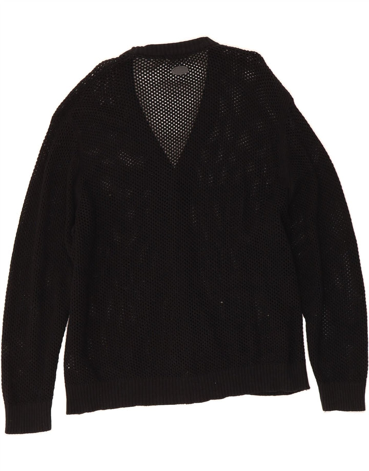 ZARA Womens Oversized Cardigan Sweater UK 16 Large Black Cotton Vintage Zara and Second-Hand Zara from Messina Hembry 