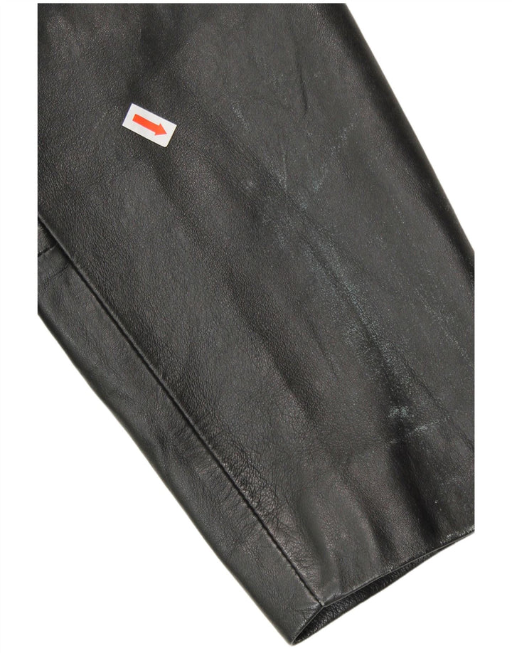 Płaszcz skórzany damski MILAN UK 18 XL, czarna skóra