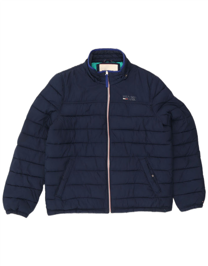 Męska ocieplana kurtka Tommy Hilfiger UK 42 XL, granatowa, poliester