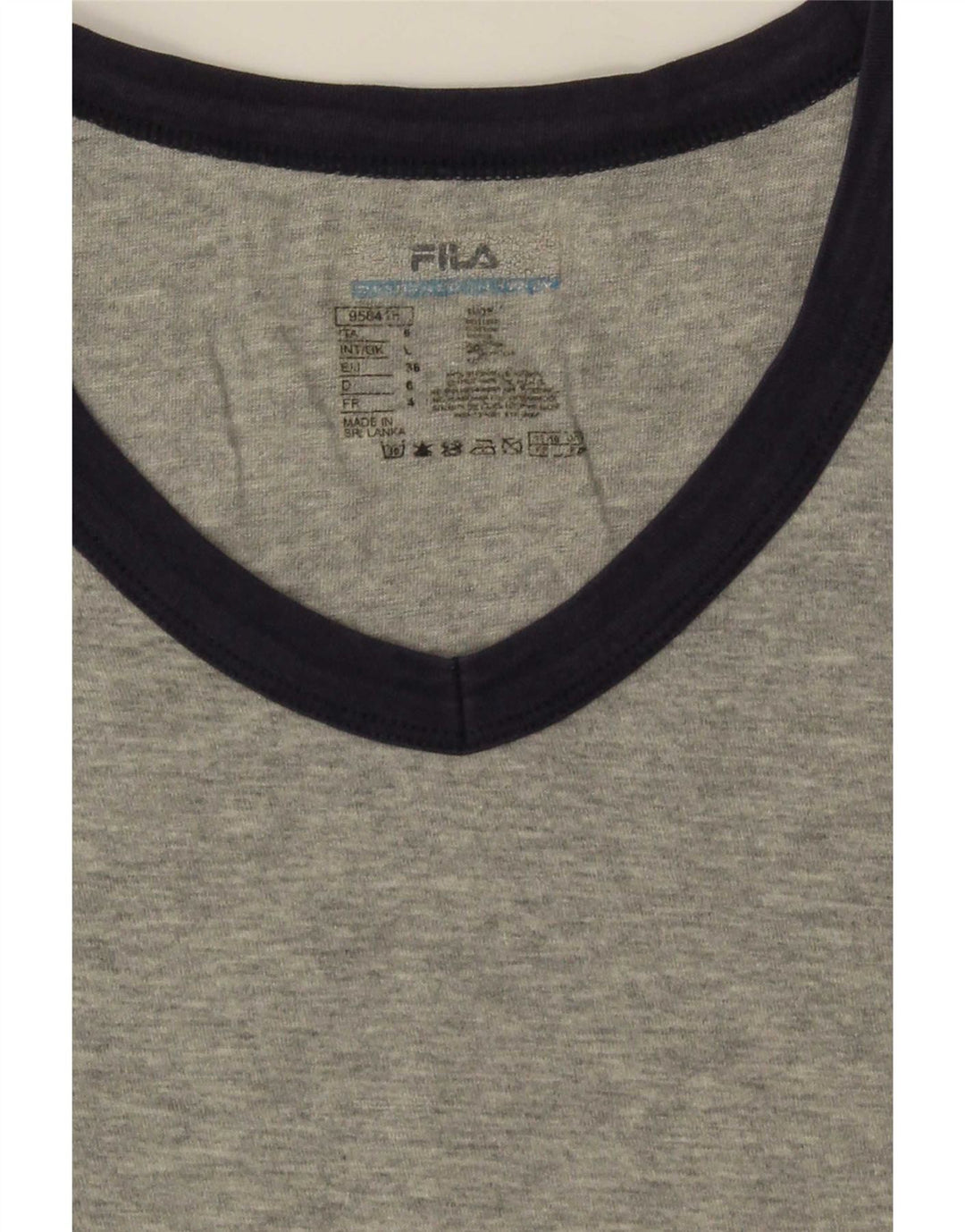 T-shirt męski Fila, duży, szary, z bawełny w plamki
