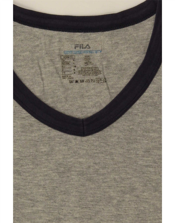 T-shirt męski Fila, duży, szary, z bawełny w plamki