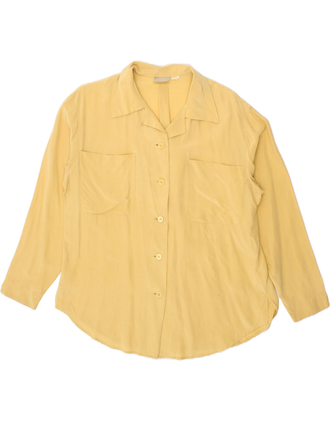 DIVA Womens Shirt UK 16 Large Yellow Vintage Diva and Second-Hand Diva from Messina Hembry 