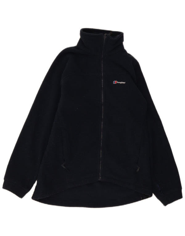 BERGHAUS Womens Fleece Jacket UK 12 Medium Navy Blue Polyester