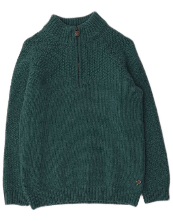 Sweter damski Weird Fish z zamkiem błyskawicznym, UK 10, mała, zielona wełna