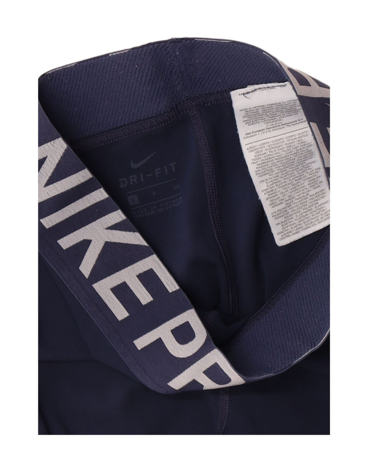 Damskie legginsy Nike Dri Fit Graphic UK 8, małe, granatowe, poliestrowe