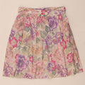 SILVIA Womens Mini Skirt UK 12 Medium W28 Pink Floral Vintage Silvia and Second-Hand Silvia from Messina Hembry 