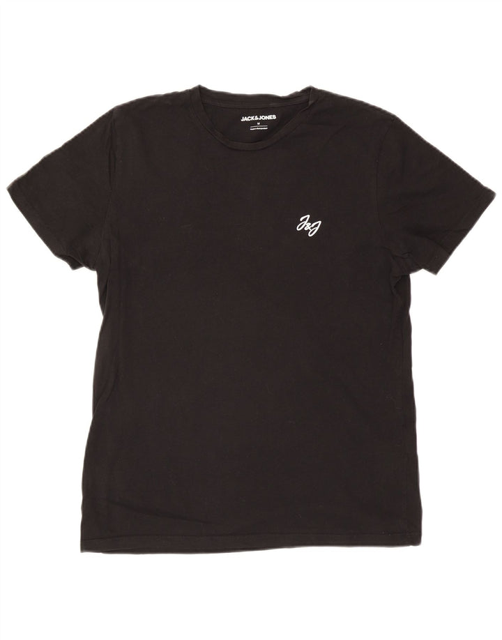 T-shirt męski Jack & Jones, średni czarny, bawełniany