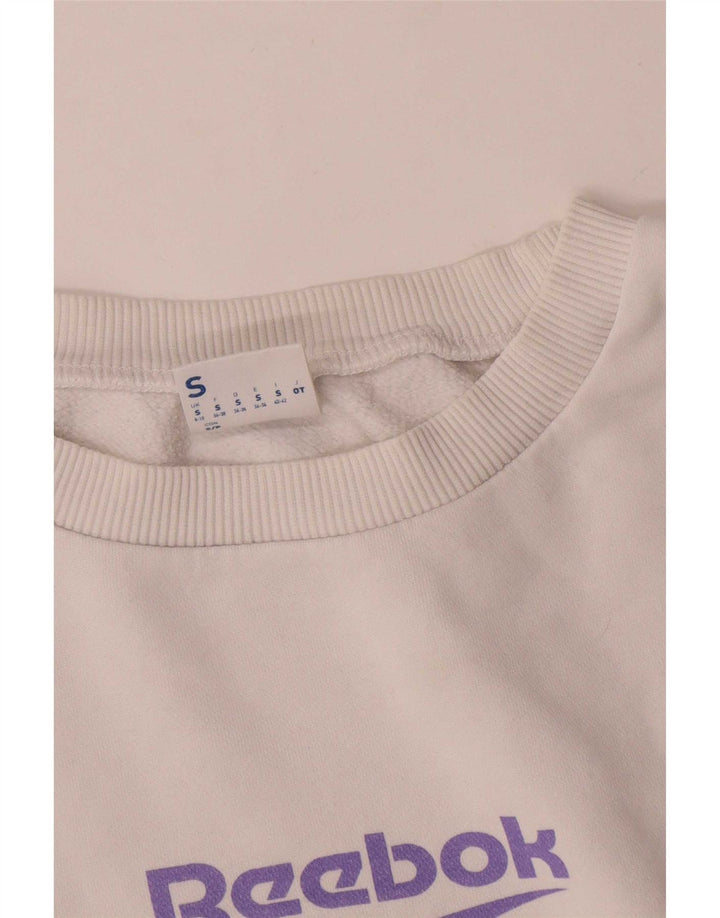 Damska bluza typu oversize Crop Reebok UK 8/10, mała, biała