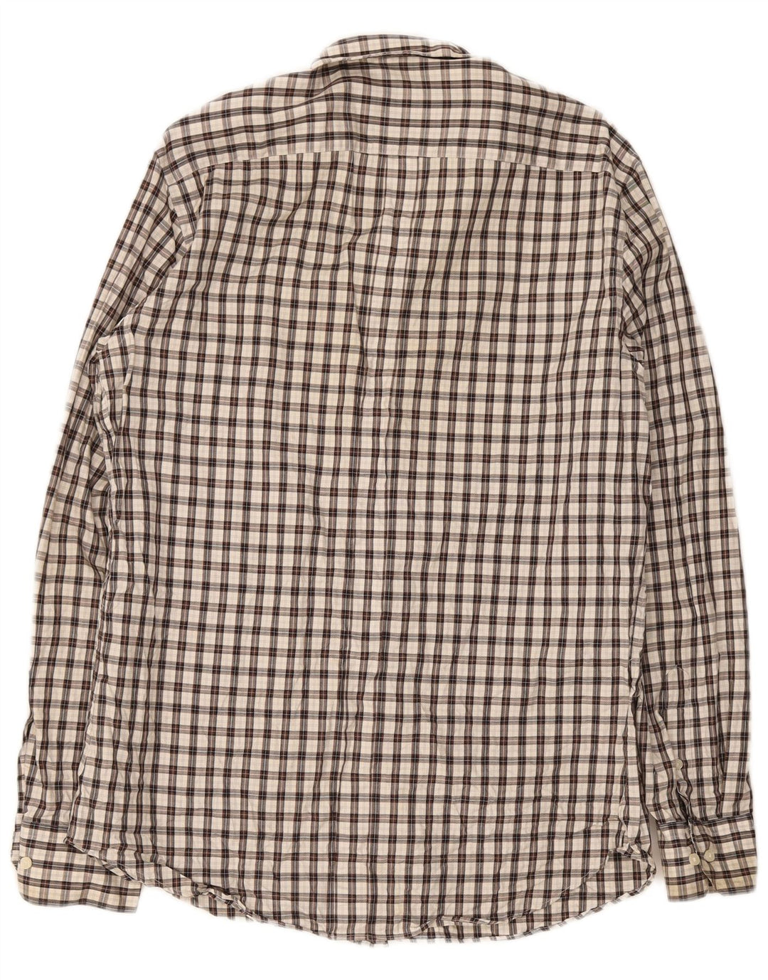 Męska koszula flanelowa Massimo Dutti w dużą brązową kratę