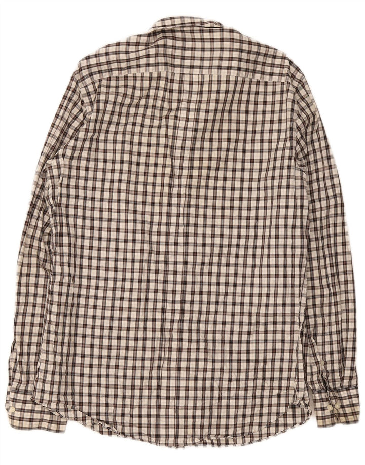 Męska koszula flanelowa Massimo Dutti w dużą brązową kratę