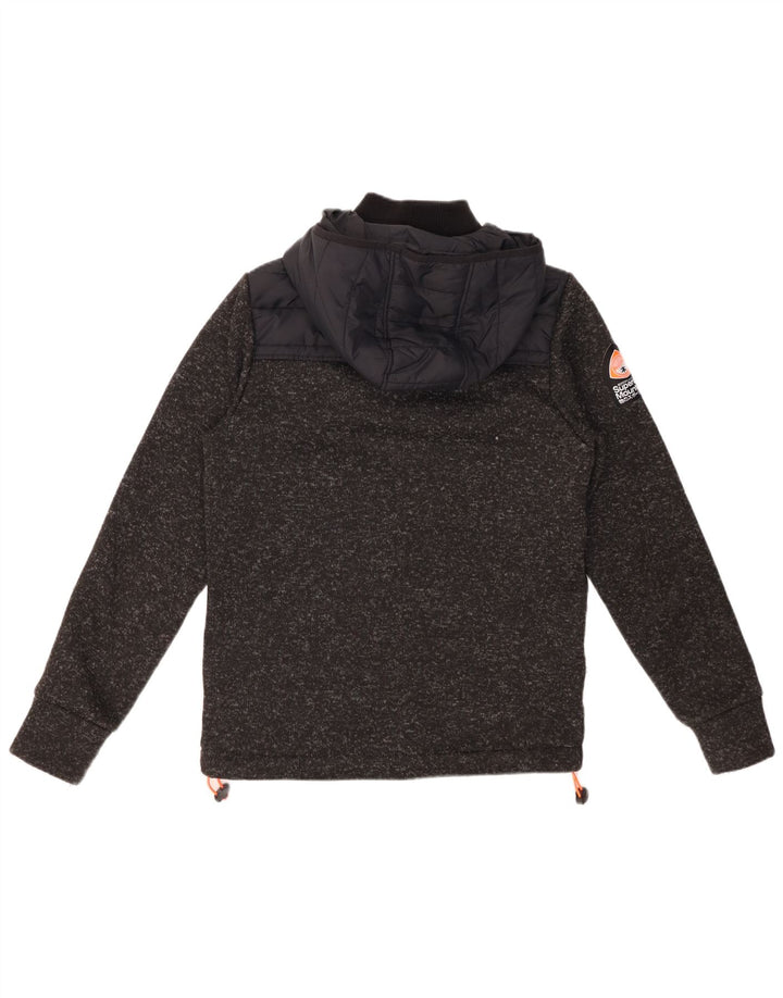 SUPERDRY Męska ocieplana kurtka z kapturem UK 38, nylon w kolorze średniej czerni