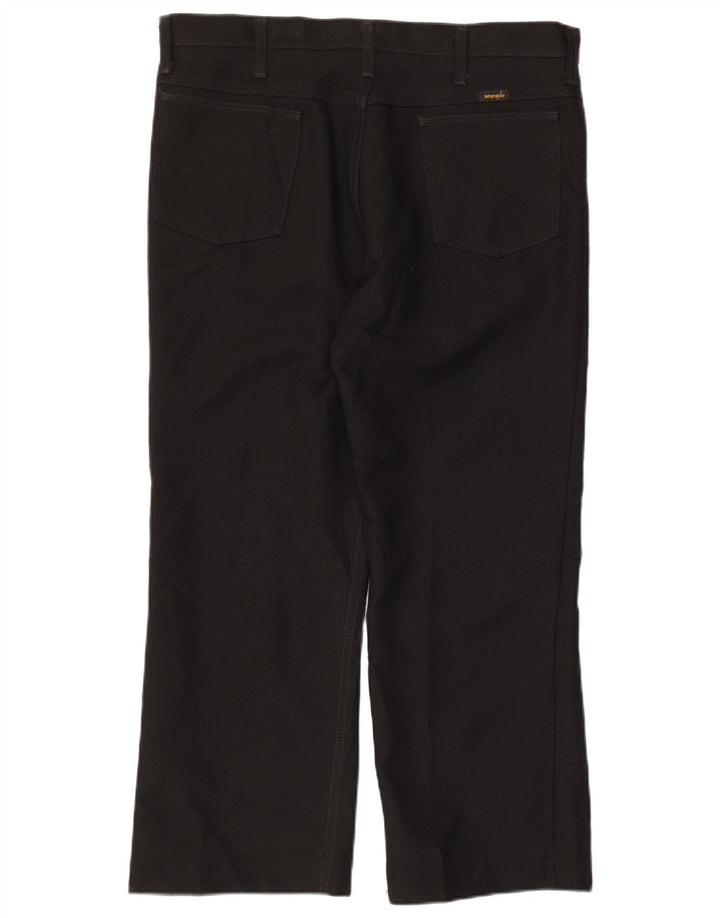 Męskie proste spodnie codzienne WRANGLER W36 L26 Czarny poliester