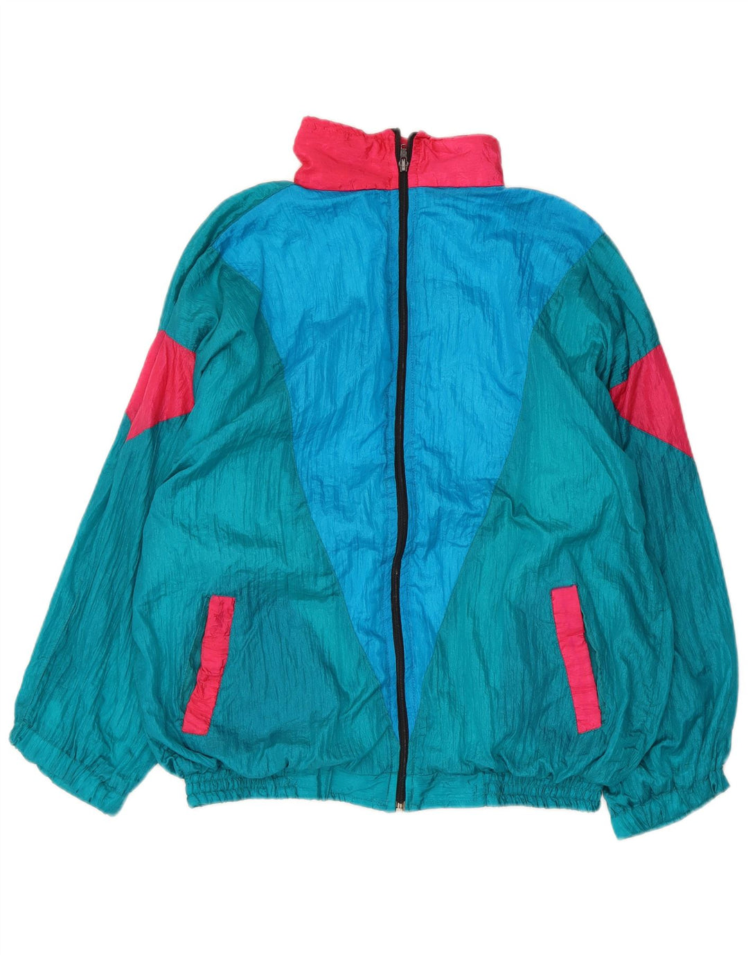 Vintage męski dres XL z nylonu w kolorze niebieskim