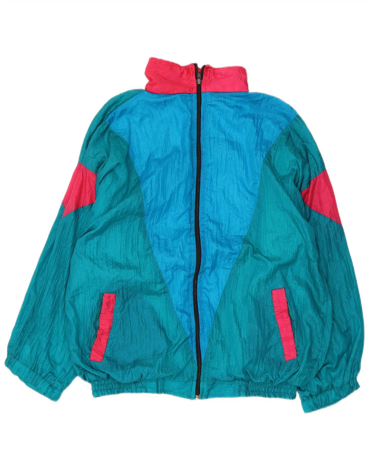 Vintage męski dres XL z nylonu w kolorze niebieskim