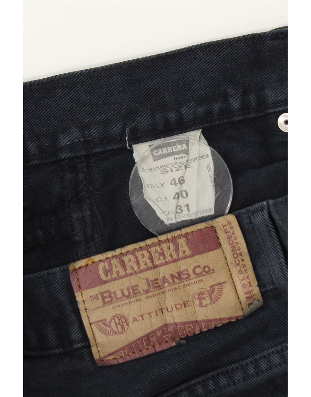 Męskie proste dżinsy Carrera IT 46 Small W31 L27 Granatowa bawełna