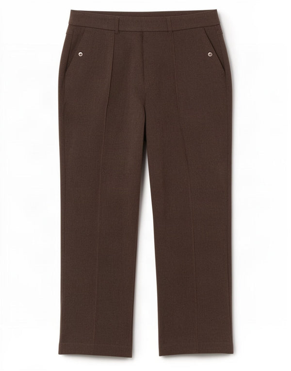 Spodnie damskie Marks & Spencer Straight Chino UK 10 Small W28 L26 Brązowe