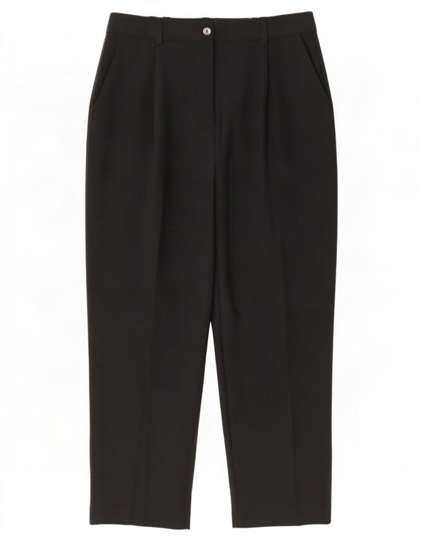 Damskie spodnie garniturowe z wysokim stanem i wysokim stanem Topshop UK 10 Small W27 L26 Czarne