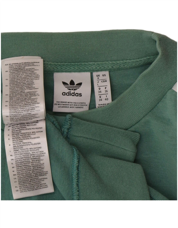 Damska bluza oversize Adidas Jumper UK 8 Small Green Cotton