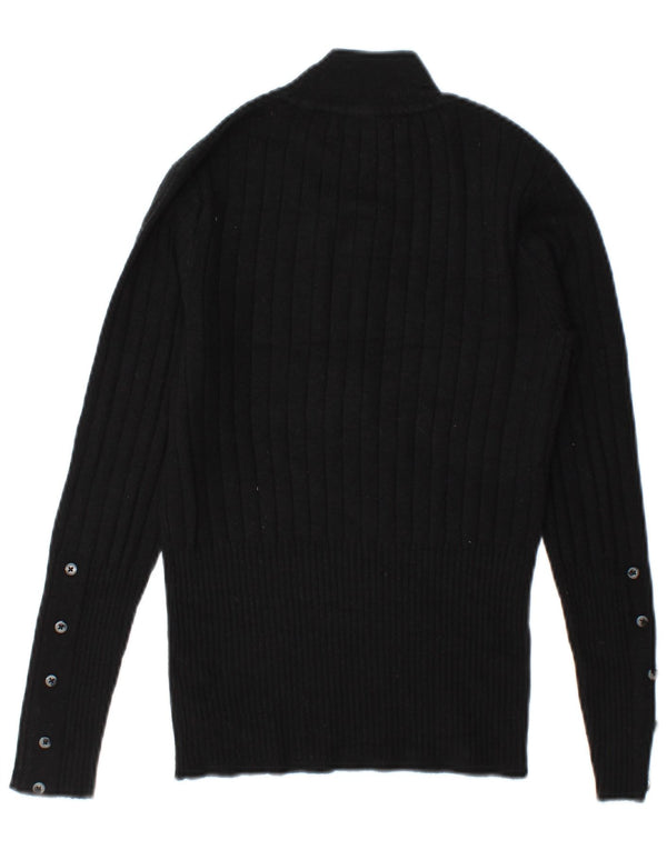 Marks & Spencer Womens Turtle Neck Jumper Sweater UK 8 Small Black
