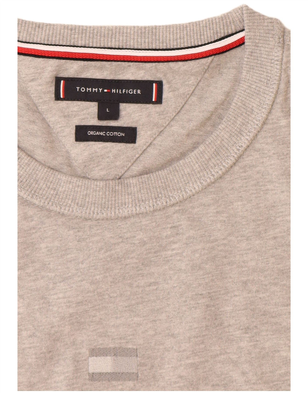 T-shirt męski TOMMY HILFIGER, duży, szary, bawełniany