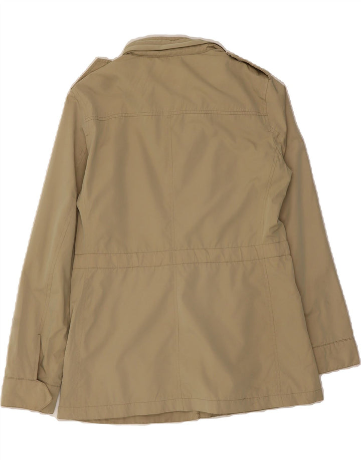 MASSIMO DUTTI Womens Hooded Military Jacket UK 14 Medium Beige Polyester Vintage Massimo Dutti and Second-Hand Massimo Dutti from Messina Hembry 
