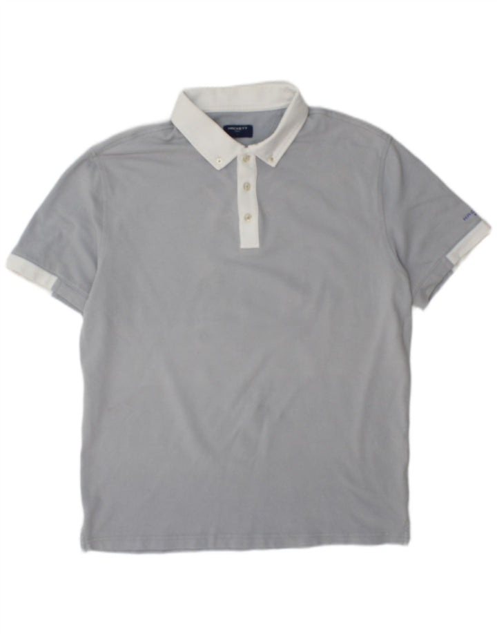 Męska koszulka polo golfowa Hackett, duża, szara, bawełniana