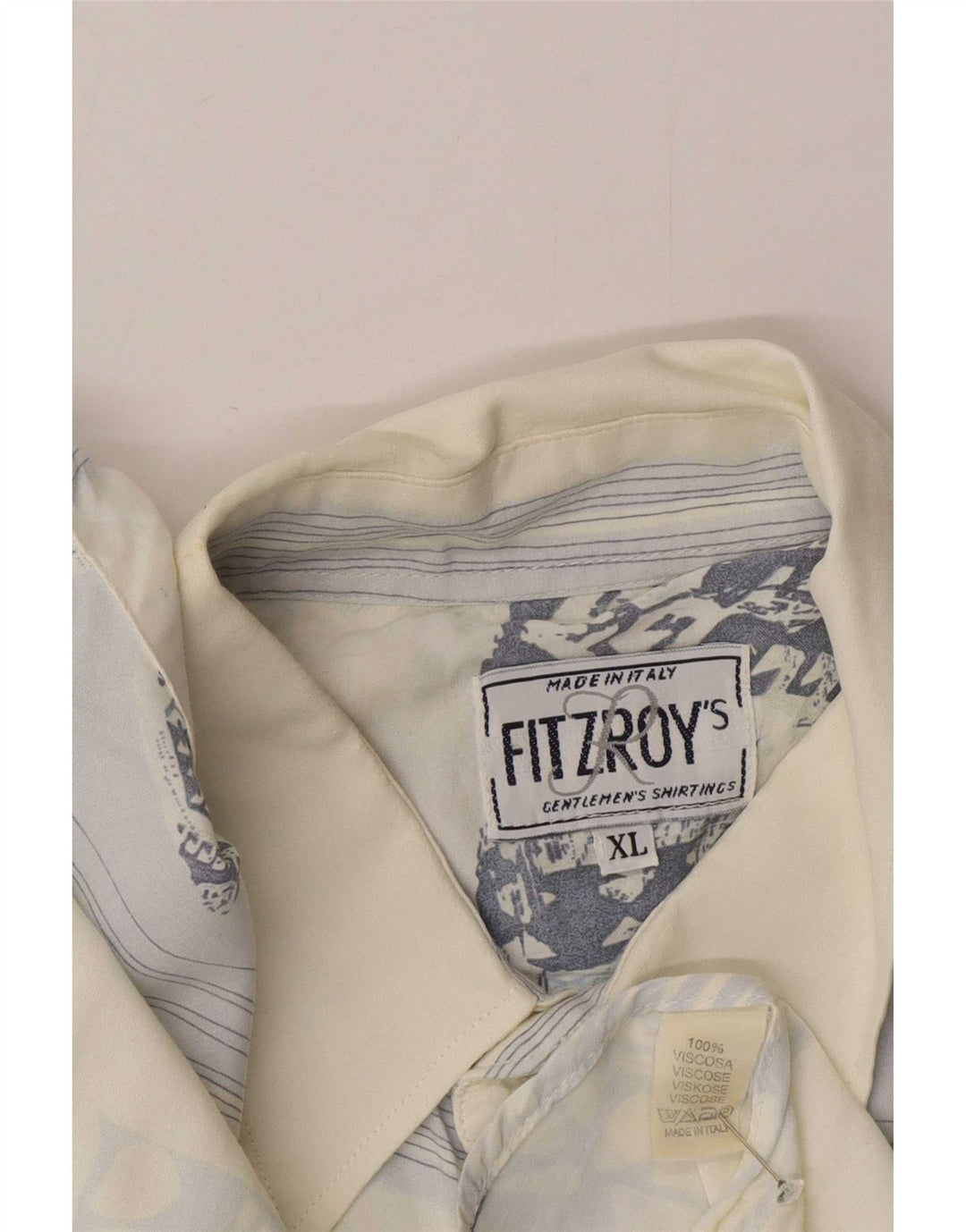 Koszula męska Fitzroy XL, niebieska wiskoza Paisley
