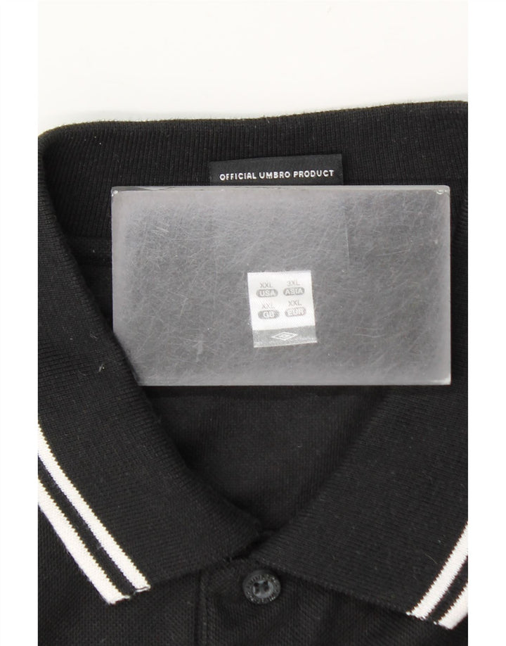 Męska koszulka polo Umbro 2XL, czarna, poliester