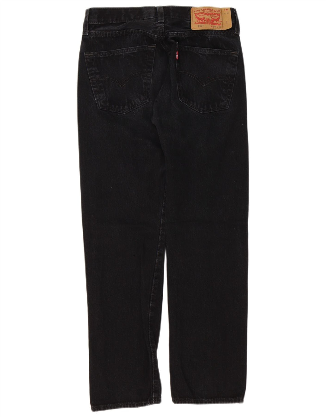 Męskie dżinsy Levi's 501 Straight W29 L30 Czarna bawełna