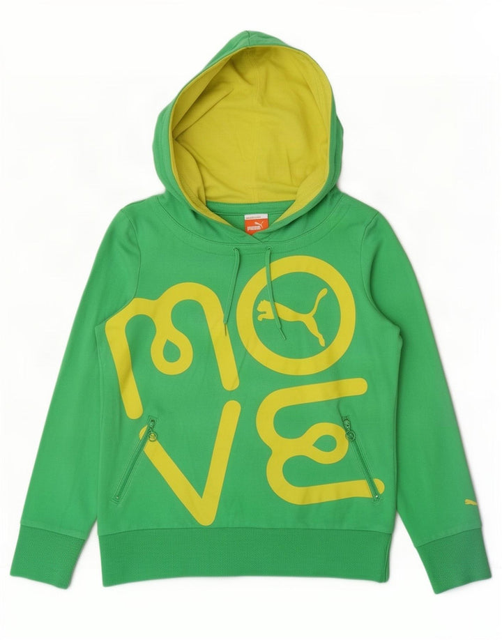 Damska bluza z kapturem Puma Graphic UK 12 Medium Green