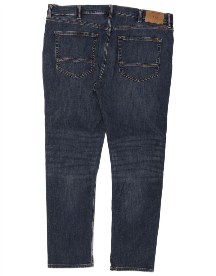 Marks & Spencer Męskie jeansy slim W40 L31 Niebieskie, bawełniane