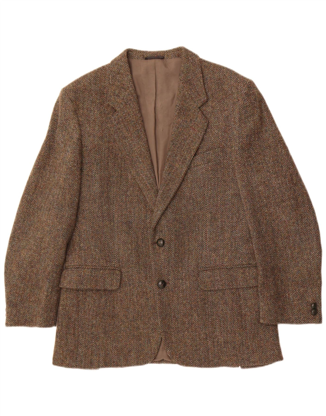 Pitlochry Męska marynarka Harris Tweed Blazer UK 38 Średni brązowy w jodełkę