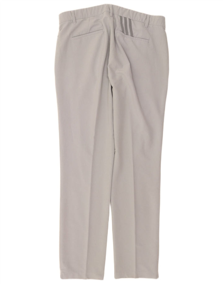 Adidas Męskie Proste Spodnie Chino W36 L34 Szary Poliester