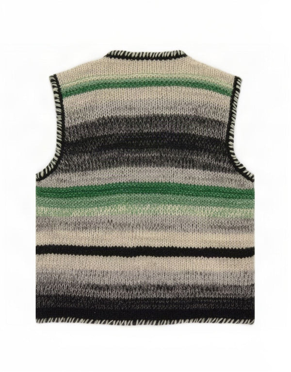 Damski sweter rozpinany bez rękawów Benetton UK 12, średni, wielokolorowy