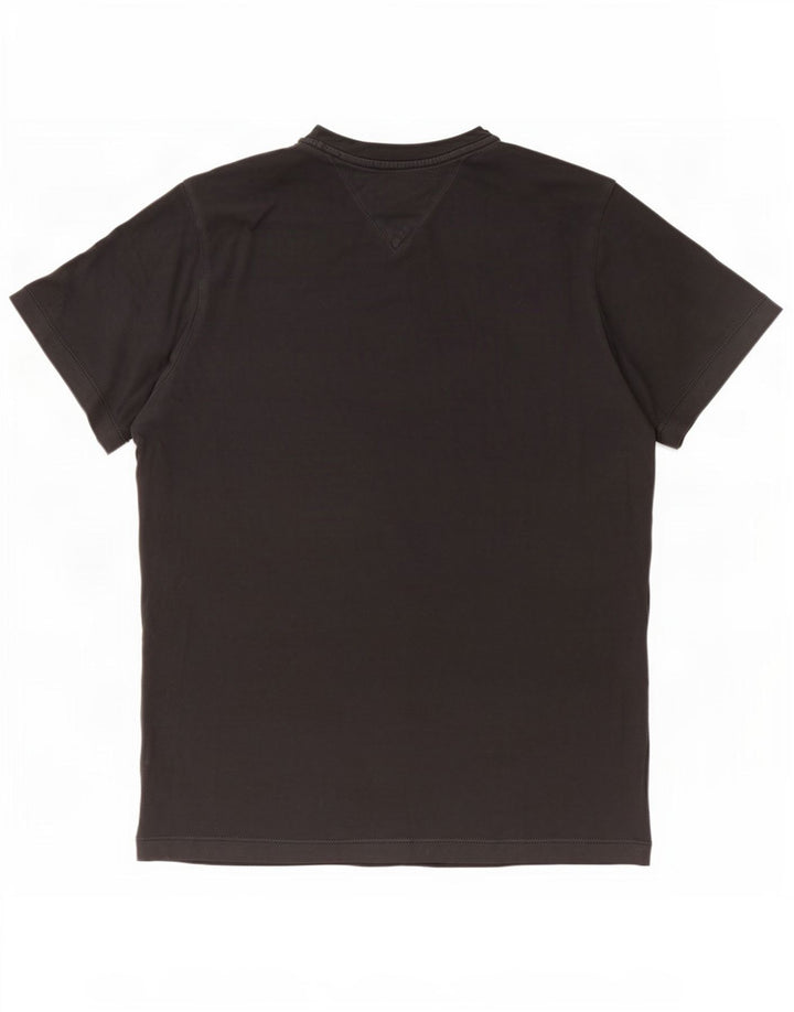 T-shirt męski Tommy Hilfiger Top, średni czarny, bawełniany