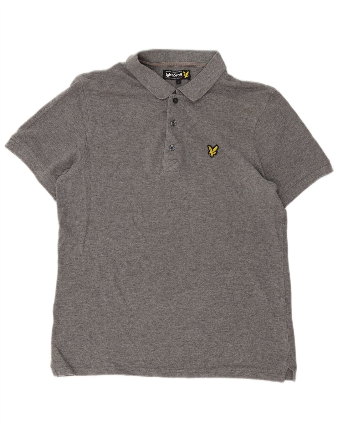 Męska koszulka polo Lyle & Scott, duża, szara, bawełniana