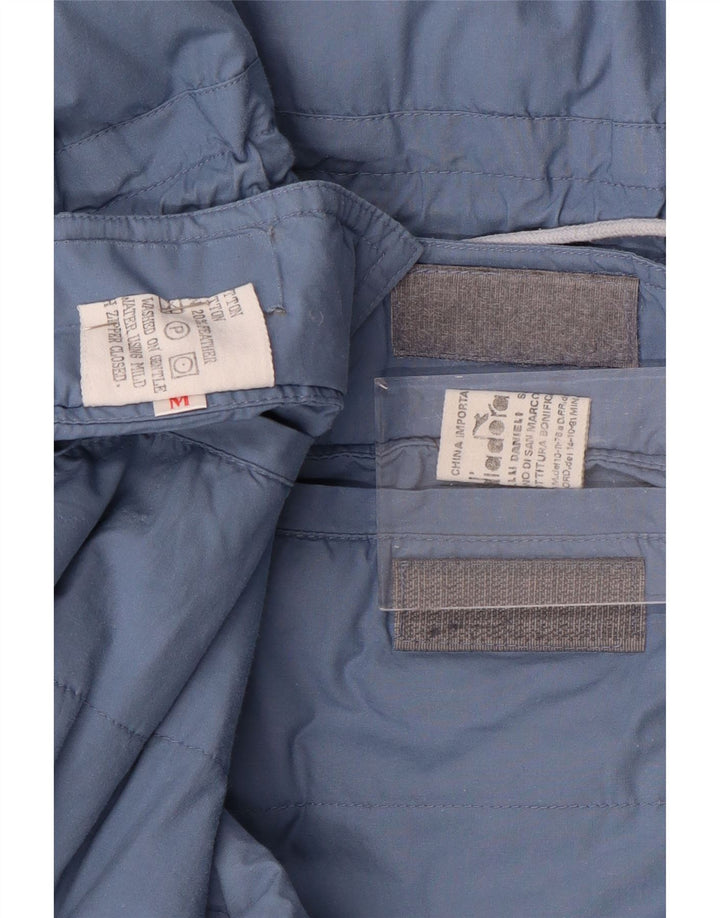 DIADORA Męska, dwustronna, wyściełana kurtka o luźnym kroju, UK 38, średnia niebieska bawełna