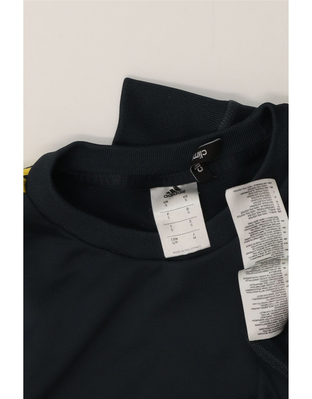 Męski sweter ADIDAS Climalite, mały, zielony, z blokami kolorów, poliester