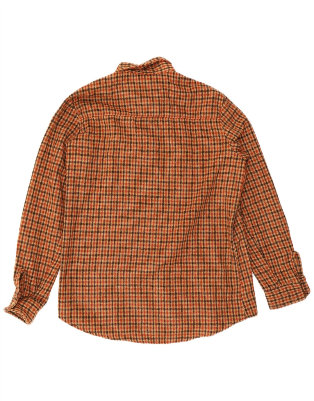 Męska koszula flanelowa w stylu vintage, w średnią brązową kratkę