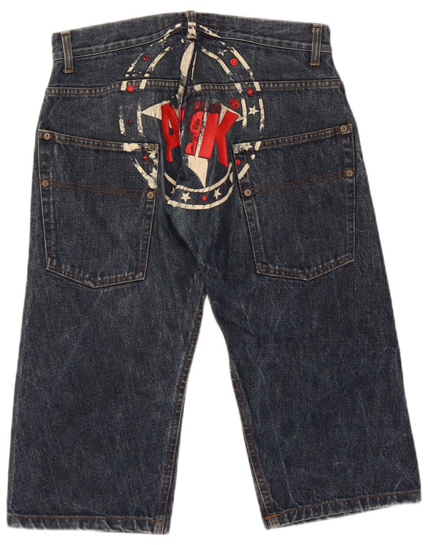 Męskie jeansy Capri Andrew Mackenzie IT 48 Medium W30 L20 Niebieska bawełna