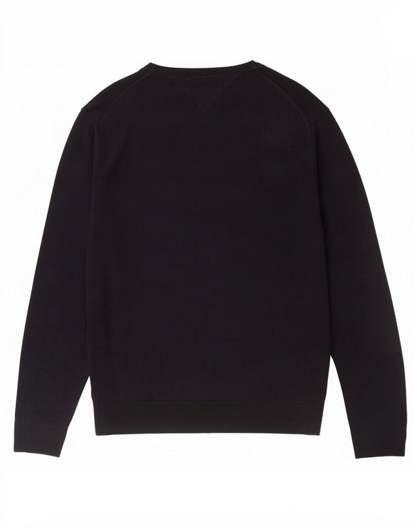 Tommy Hilfiger Męski sweter z dekoltem w łódkę XL, granatowy, bawełniany
