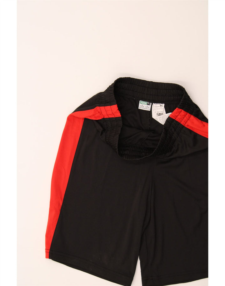 PUMA Boys Sport Shorts 10-11 Years Medium  Black Colourblock Polyester Vintage Puma and Second-Hand Puma from Messina Hembry 