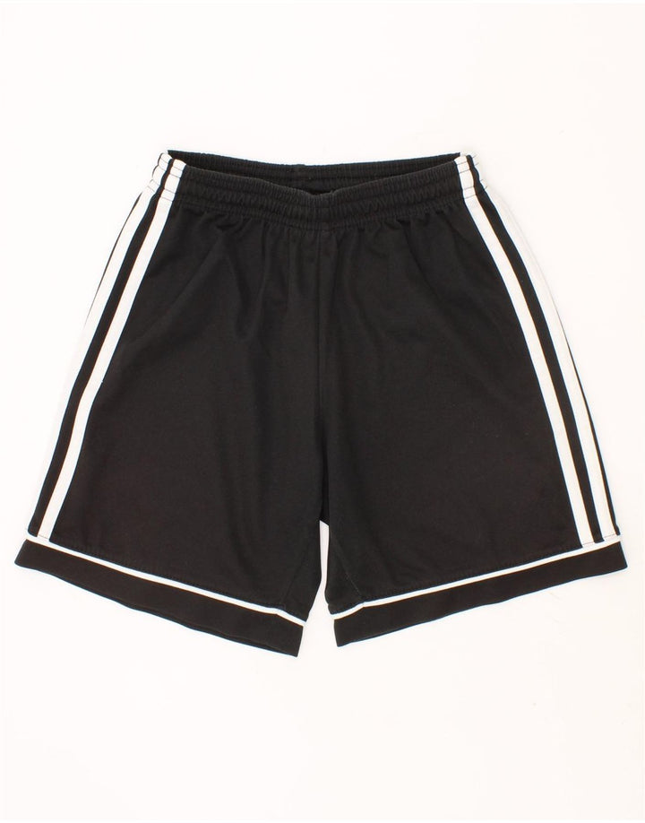 ADIDAS Boys Climalite Sport Shorts 9-10 Years Black Polyester Vintage Adidas and Second-Hand Adidas from Messina Hembry 