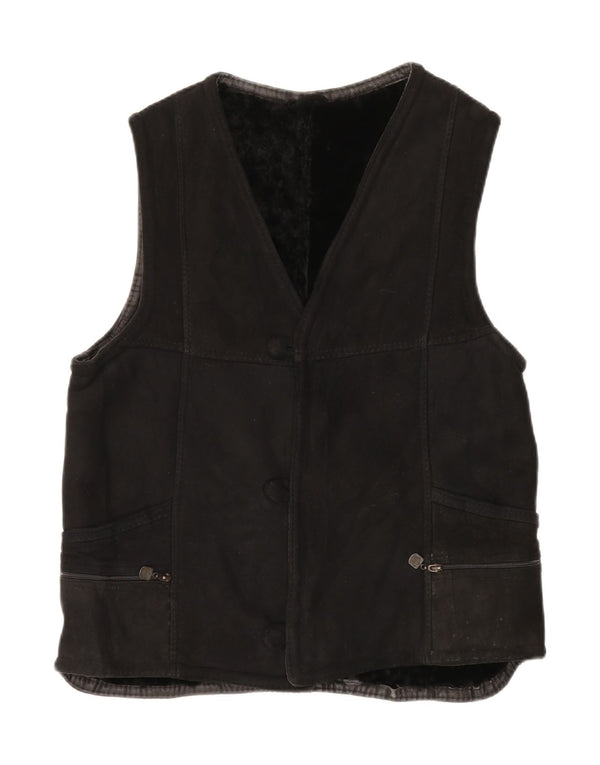 Vintage damska kamizelka Sherpa UK 14, duża czarna