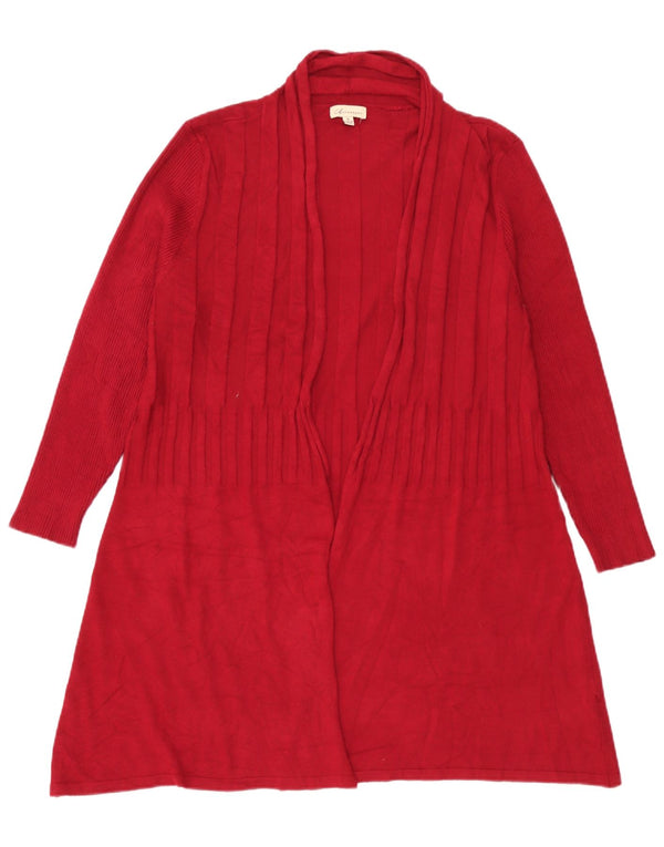 Marks & Spencer Damski sweter rozpinany z autografem, UK 10, mały, czerwony