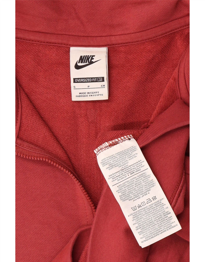 Damski sweter oversize NIKE z grafiką i zamkiem błyskawicznym, UK 10, mały, różowy