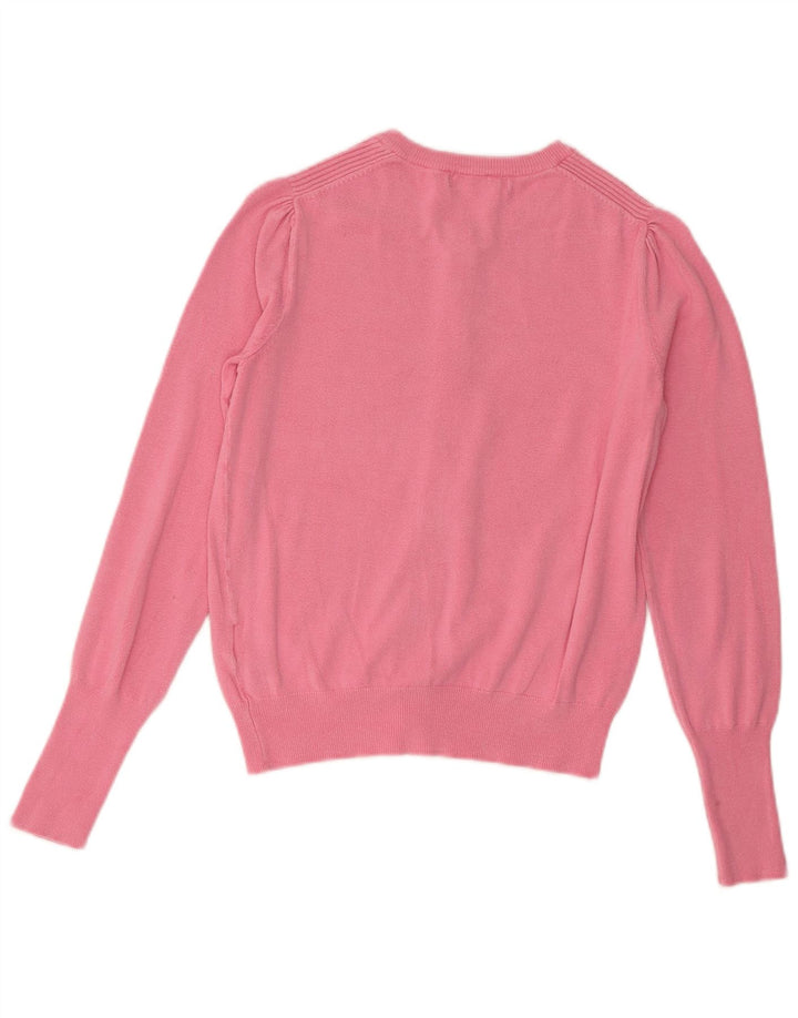 Marks & Spencer Damski sweter kardigan UK 8 Small Pink Wiskoza