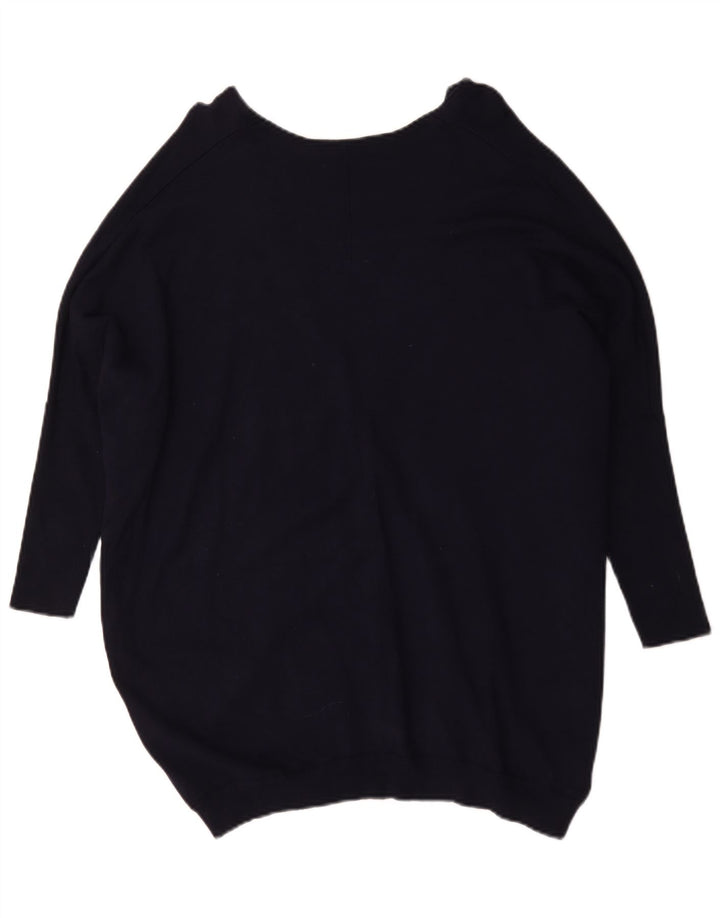 Sweter damski Zara Oversize z dekoltem w kształcie litery V, UK 14, średni granatowy