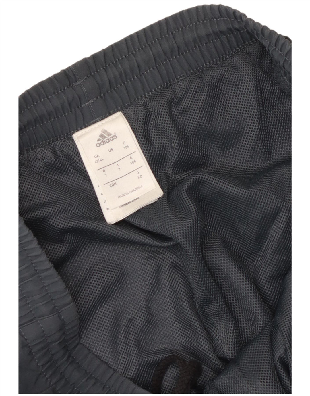 Męskie spodnie dresowe Adidas UK 42/44, duże, szare, poliestrowe